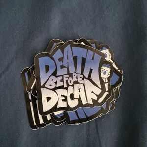 Death Before Decaf Sticker Dutch Bros